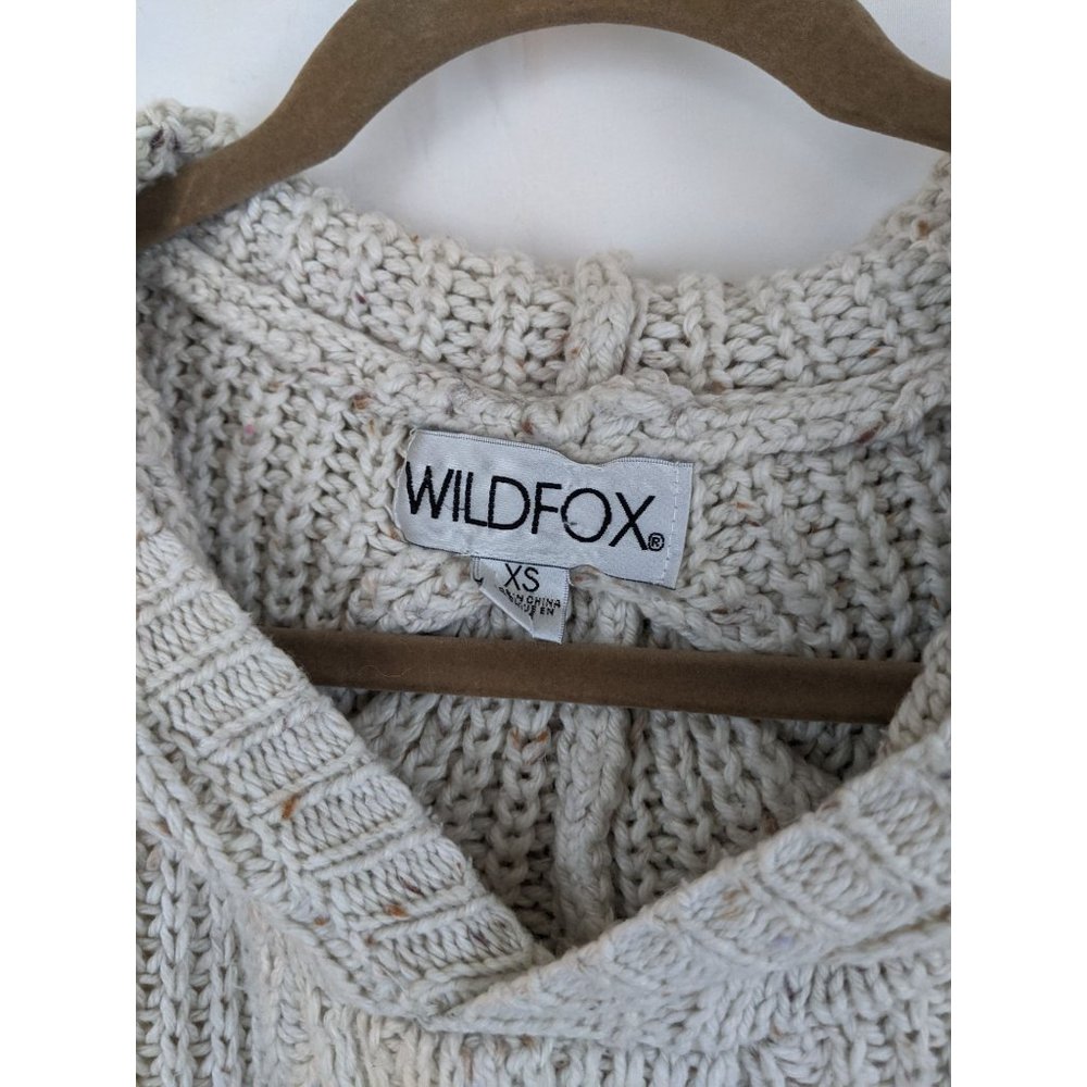 Wildfox Pattie Cable Knit Hooded Sweater XS - Picture 9 of 14